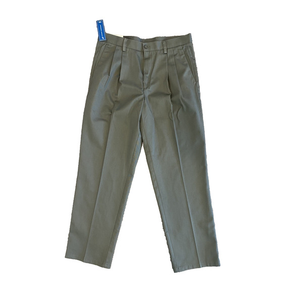 Dockers Pants Mens Size 34x32 NEW Classic Fit Khaki Green Cotton Business Casual - Picture 1 of 11